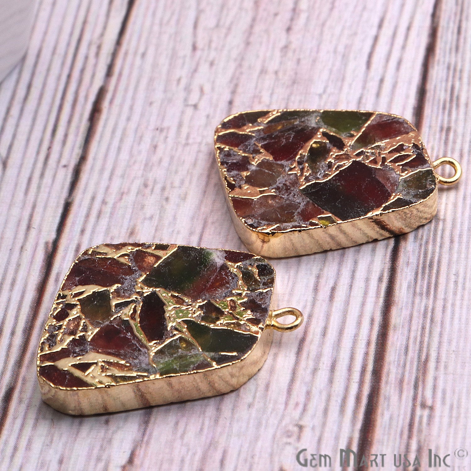 Diy Mojave Turmalin Stecker, Ohrring Gold Galvanisiert, Boho Zubehör, Schmuckherstellung Gemmartusa | Gpja-90139 von GemMartUSA