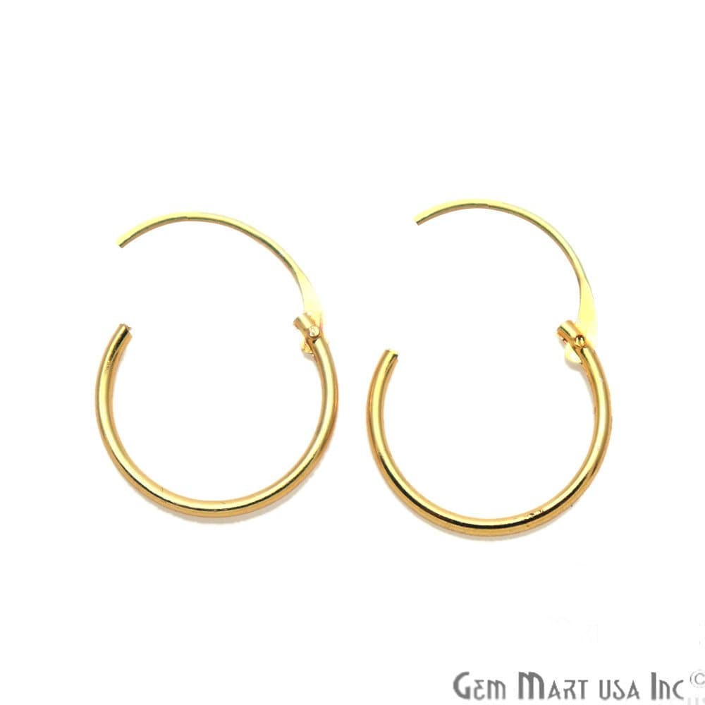 Gold Creolen, 16 Mm Schleife, Vergoldete Ohrringe, Diy Schmuckherstellung Zubehör, Gemmartusa, Gp-90019 von GemMartUSA