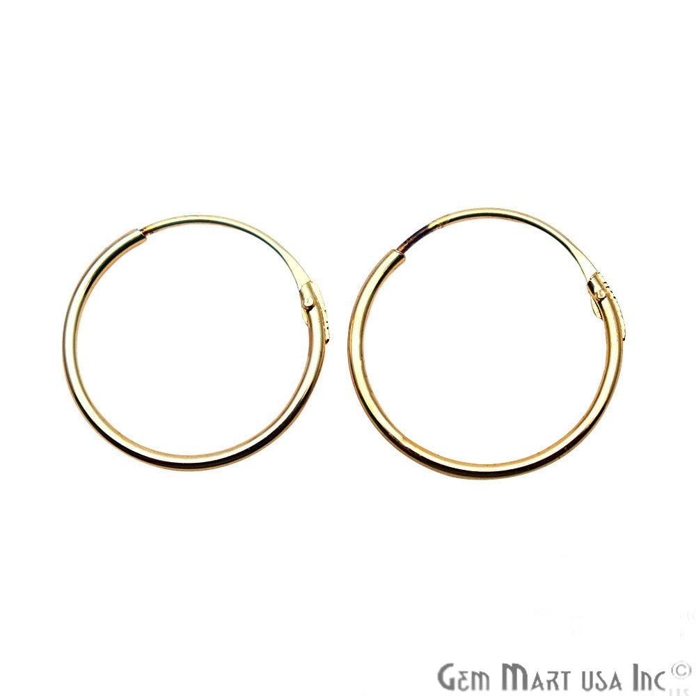 Gold Überzogene Ohrringe, Schleifen-Ohrring, Finden Ohrring, Hoop-Schleifen Schmuck Gemmartusa | Gp-90020 von GemMartUSA