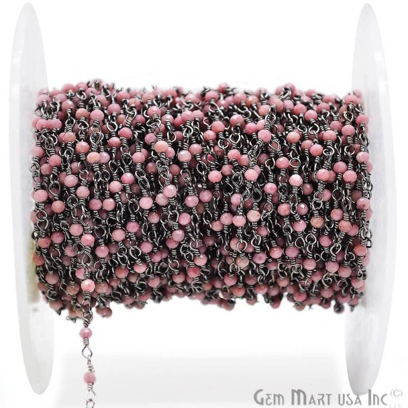 Rhodochrosit Rondelle Perlen Rosenkranz Kette, Oxidierter Draht Umwickelte Perlenkette, Gemmartusa | Bprs-30000 Rhodochrosit Rondelle Perlen Rosenkranz Kette, Oxidierter Draht Umwickelte Perlenkette, Gemmartusa | Bprs-30000 von GemMartUSA