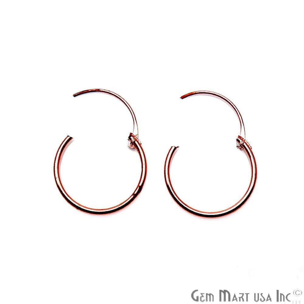 Rose Gold Überzogene Ohrringe, Schleifen Ohrring, Suche Hoop Schleife Schmuck Finden Gemmartusa | Rp-90019 von GemMartUSA