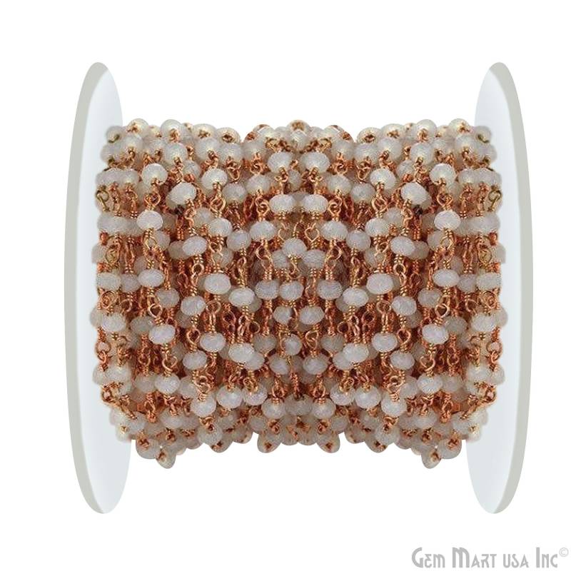 Rosenkranzkette Mit Weißen Chalcedonperlen, 3-3.5 Mm Facettierte Edelsteinperlen Rosévergoldete Rosenkranzkette, Gemmartusa, Rpwc-30002 Rosenkranzkette Mit Weißen Chalcedonperlen, 3-3.5 Mm Facettierte Edelsteinperlen Rosévergoldete Rosenkranzkette, Gemmartusa, Rpwc-30002 von GemMartUSA