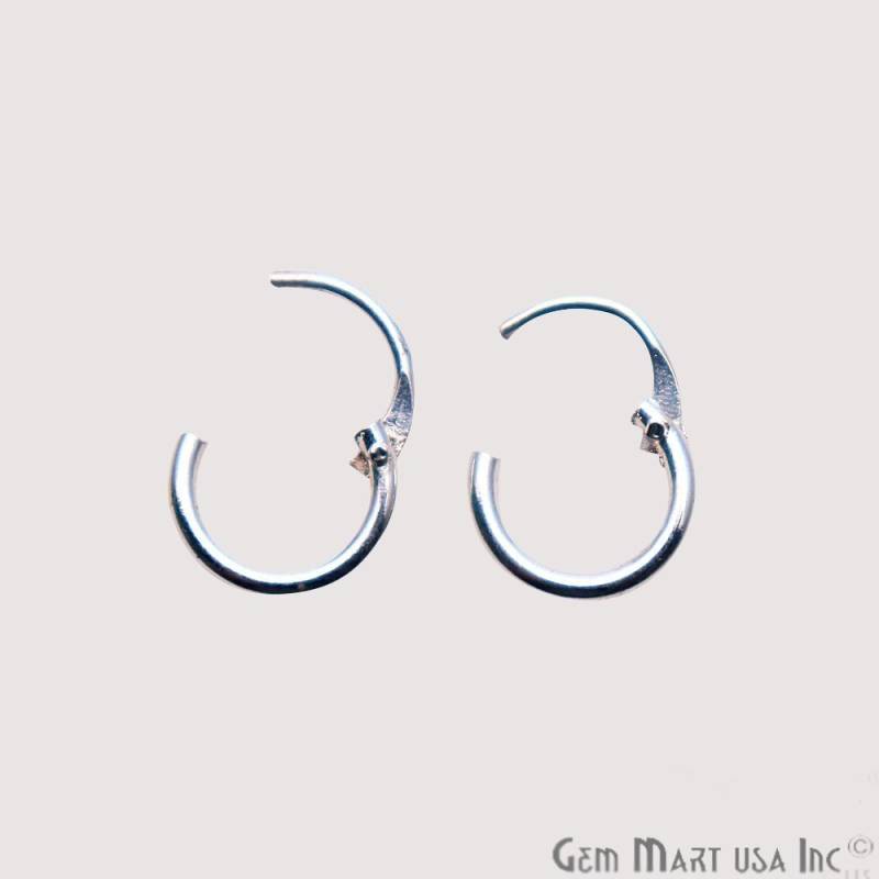 Silber Überzogene Ohrringe, Schleifen Ohrring, Finden Hoop Schmuck Ohrringe Gemmartusa | Sp-90016 von GemMartUSA
