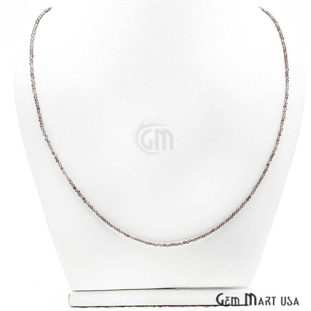 Smoky Topas Perlen Kette, Versilberte Schmuckherstellung Perlen, Halskette Gemmartusa | Spst-16011 von GemMartUSA