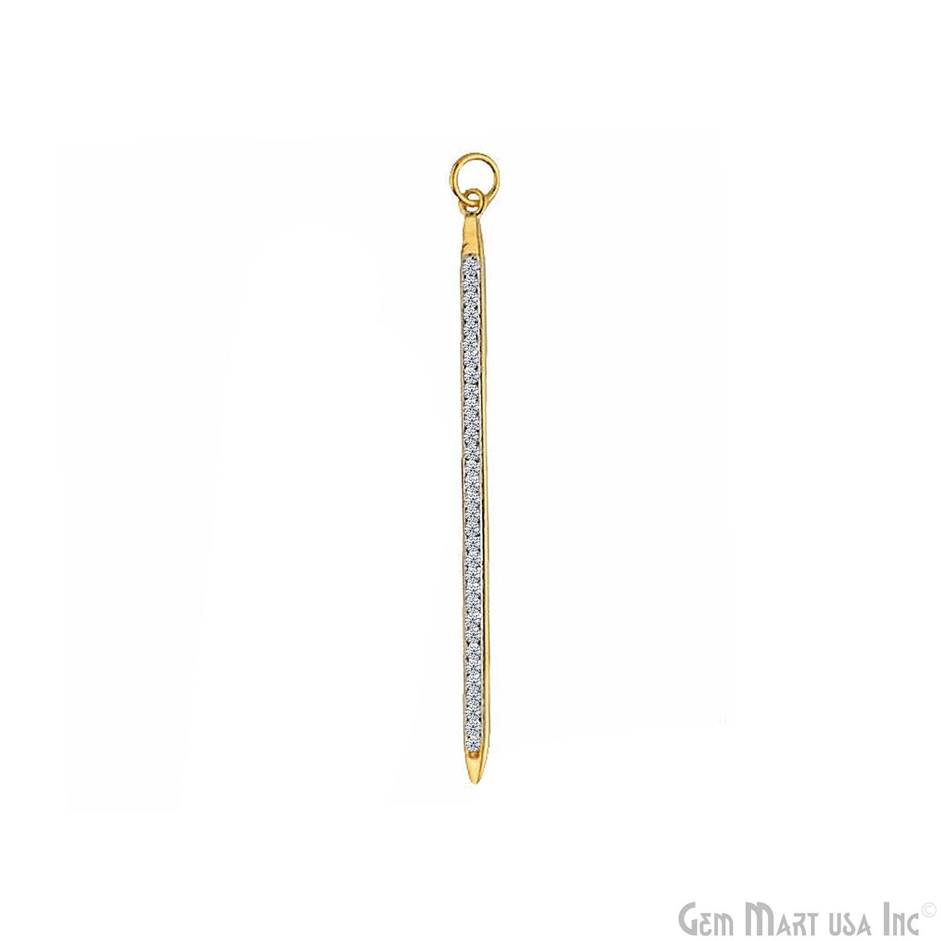 Spike "Form Anhänger Aus Gold Vermeil 2 X 52 Mm Größe. | Chcz-40151 von GemMartUSA