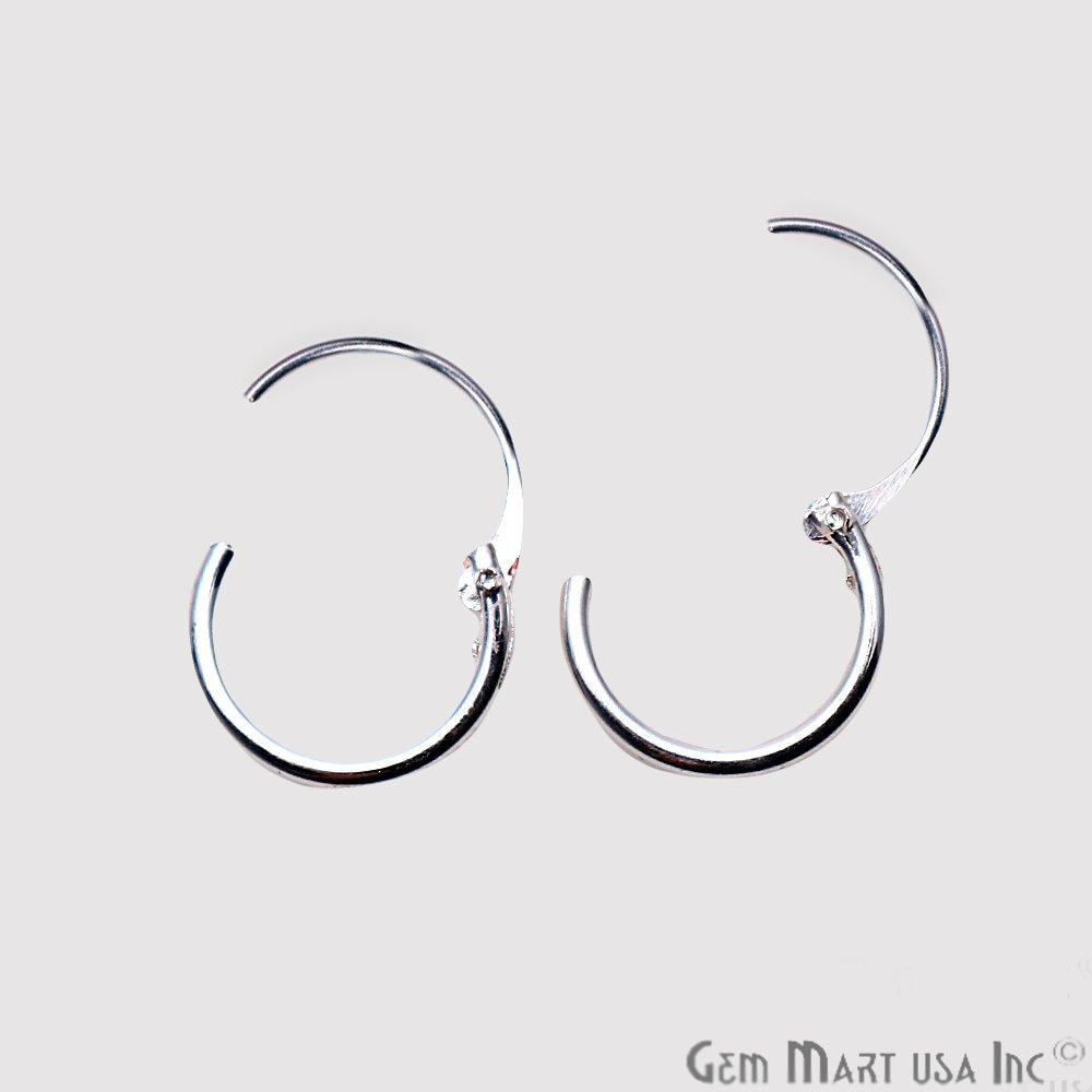 Versilberte Ohrringe, Schleifen Ohrring, Silber Ohrring Finden, Hoop Schmuck Finden Ohrringe Gemmartusa | Sp-90017 von GemMartUSA