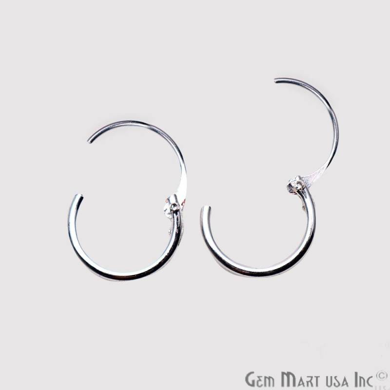 Versilberte Ohrringe, Schleifen Ohrring, Silber Ohrring Finden, Hoop Schmuck Finden Ohrringe Gemmartusa | Sp-90017 von GemMartUSA