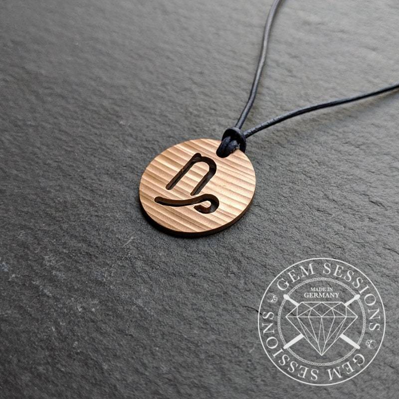 Halskette Mit Schmuckanhänger Aus Schlagzeugbecken "Capricorn | Steinbock" von GemSessionsJewelry