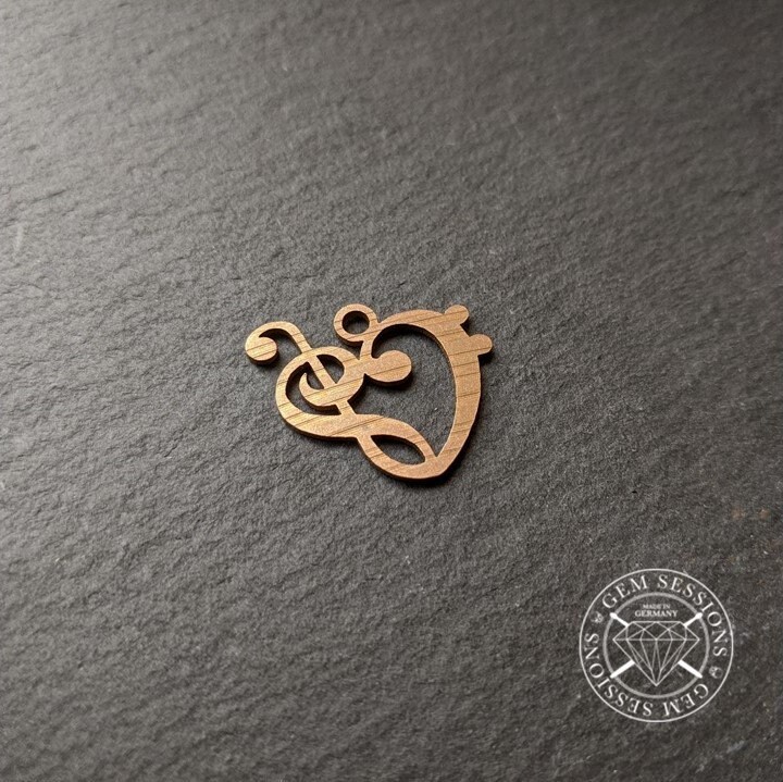 Halskette Mit Schmuckanhänger Aus Schlagzeugbecken | "Duett" Halskette Mit Schmuckanhänger Aus Schlagzeugbecken | "Duett" von GemSessionsJewelry