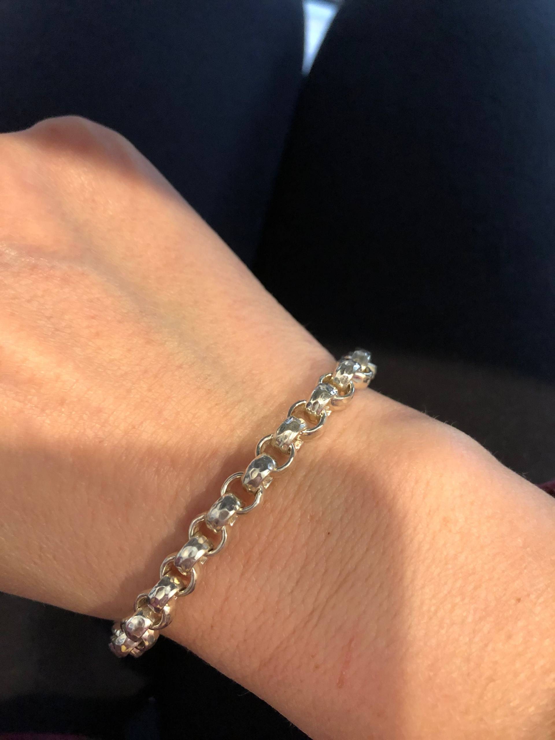 sterling Silber Rolo Link Charm Armband sterling Silber Rolo Link Charm Armband von GemSteady