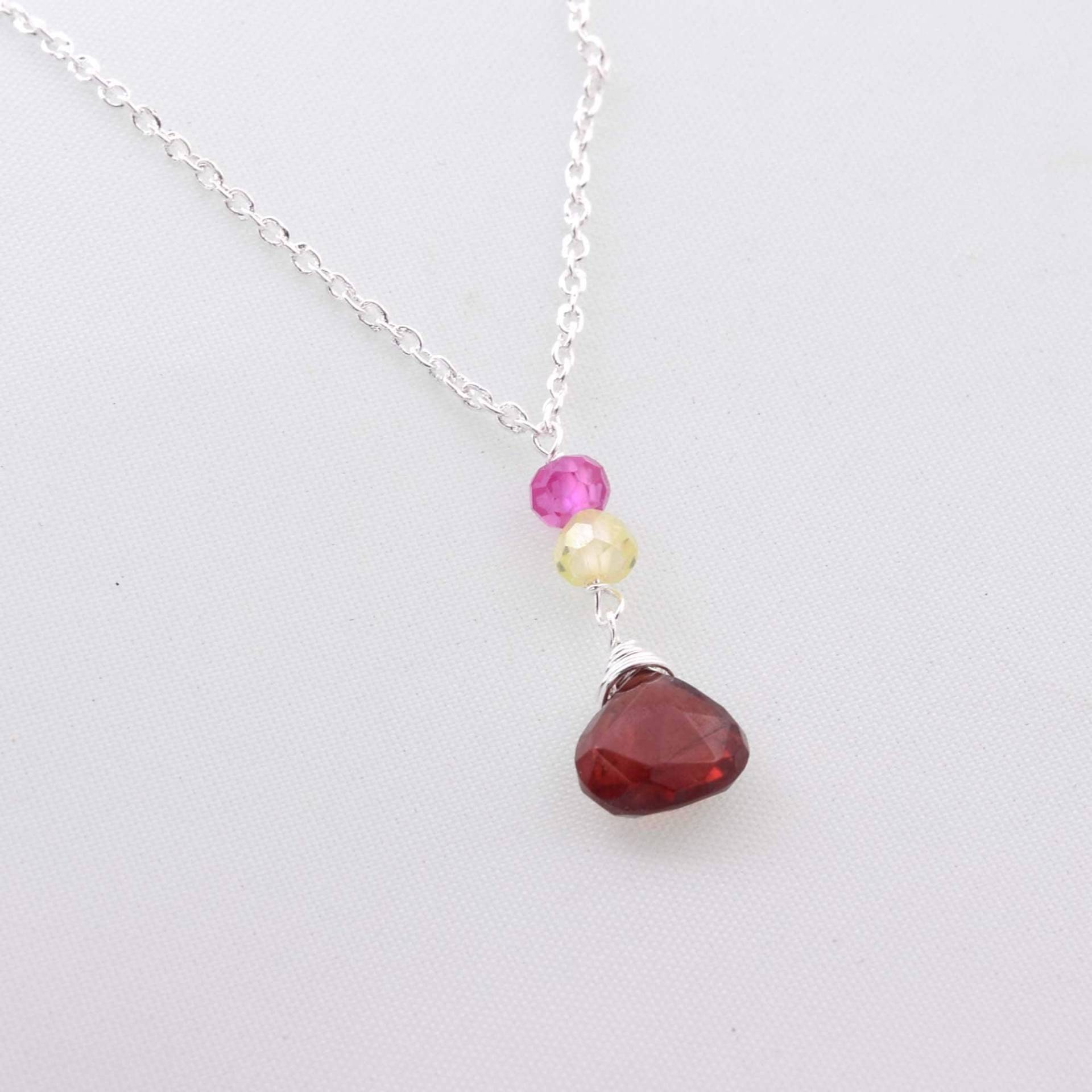 925 Sterling Silber Kette 14K Gold Filled Winzige Halskette Elite Frauen Zierlich Minimal Delikat Geburtstag Geschenk Granat 925 Sterling Silber Kette 14K Gold Filled Winzige Halskette Elite Frauen Zierlich Minimal Delikat Geburtstag Geschenk Granat von GemStoneHouse2012