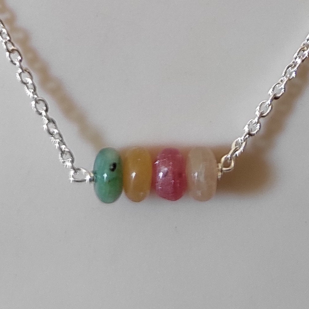 Silber Halskette Multi Sapphire Rondelle Plain Perlen Natürlicher Edelstein Tiny Layering 16 "Elite Zierlich Minimal Zarte Mädchen Frauen Geschenk Silber Halskette Multi Sapphire Rondelle Plain Perlen Natürlicher Edelstein Tiny Layering 16 "Elite Zierlich Minimal Zarte Mädchen Frauen Geschenk von GemStoneHouse2012