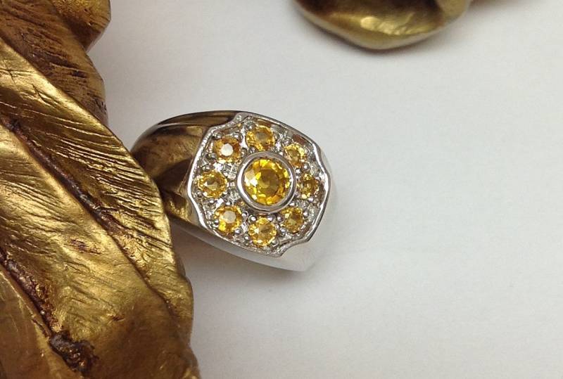 Echte Gelbe Saphir Herren Ring von GemVorawanByAlexis