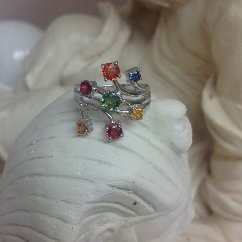 Natürlicher Multi Color Edelstein Ring von GemVorawanByAlexis