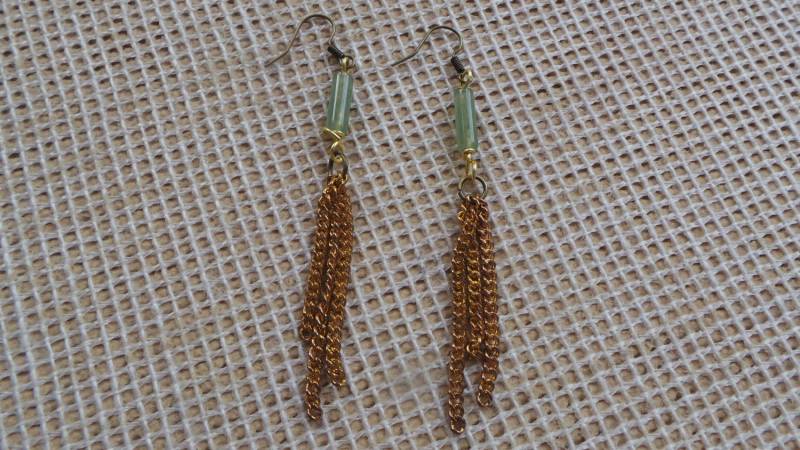 Aventurin Und Farbe Antique Gold Ohrringe Aventurin Und Farbe Antique Gold Ohrringe von Gemaluscious
