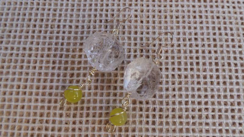Klarer Quarz Und Peridot Ohrringe Klarer Quarz Und Peridot Ohrringe von Gemaluscious