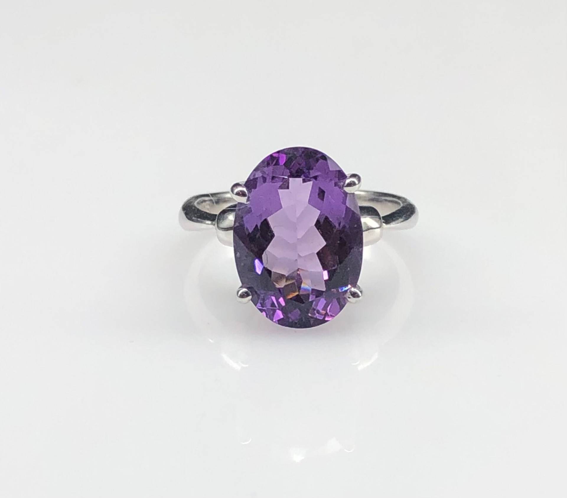Echter Amethyst Ring Stein Geburtsstein Schmuck Oval Geschenk Für Frauen-Geschenk Sie von GemartsCreations