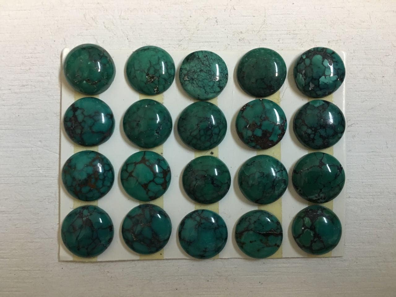12 Mm Rund. Natürlicher Türkis Cabochon. Natürliche Cabochons. Grünliches Blau. Preis Pro 5Er Set T061 12 Mm Rund. Natürlicher Türkis Cabochon. Natürliche Cabochons. Grünliches Blau. Preis Pro 5Er Set T061 von Gembeadstore