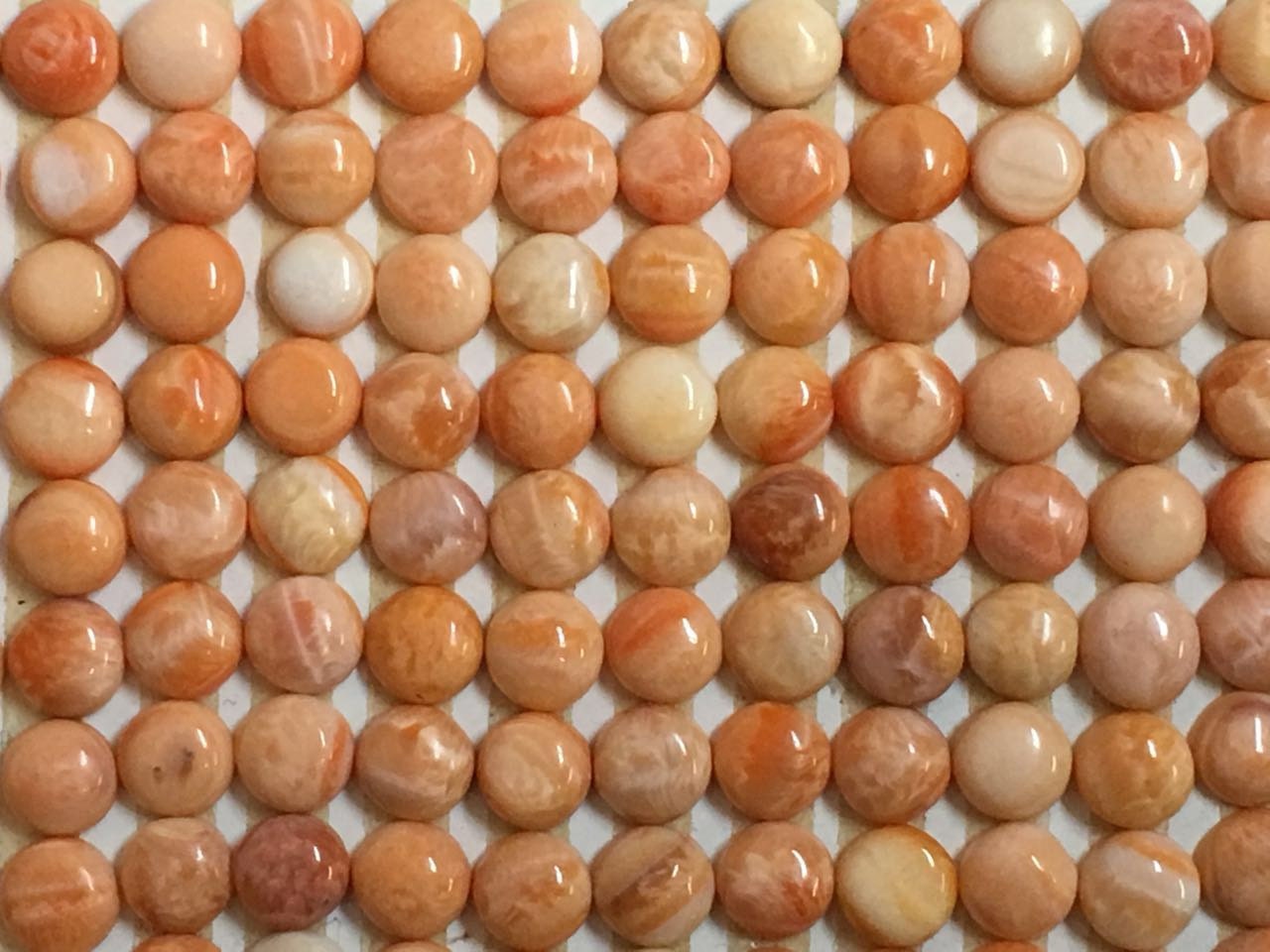 7mm Orange Spiny Oyster Shell Runder Cabochon Preis Für 6 Stück 7mm Orange Spiny Oyster Shell Runder Cabochon Preis Für 6 Stück von Gembeadstore