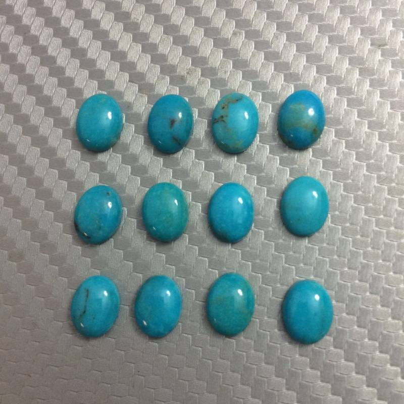 8x10mm Oval. Nacozari Natürliche Türkis Cabs Aa Grade Preis Für 4 Stück T044 von Gembeadstore