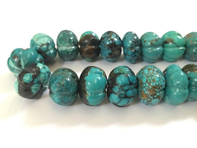 Natürliche Türkis Perlen Aus China Grünlich Blaue Farbe 45 1/2 Zoll Tp071 ., Bohrungca Natürliche Türkis Perlen Aus China Grünlich Blaue Farbe 45 1/2 Zoll Tp071 ., Bohrungca von Gembeadstore