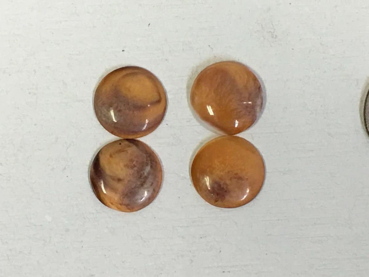 Sonderangebot 15mm Gepaart Orange Spiny Austernschale Runde Cabochon Preis Für 2 Paar Sonderangebot 15mm Gepaart Orange Spiny Austernschale Runde Cabochon Preis Für 2 Paar von Gembeadstore