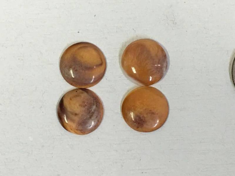 Sonderangebot 15mm Gepaart Orange Spiny Austernschale Runde Cabochon Preis Für 2 Paar Sonderangebot 15mm Gepaart Orange Spiny Austernschale Runde Cabochon Preis Für 2 Paar von Gembeadstore