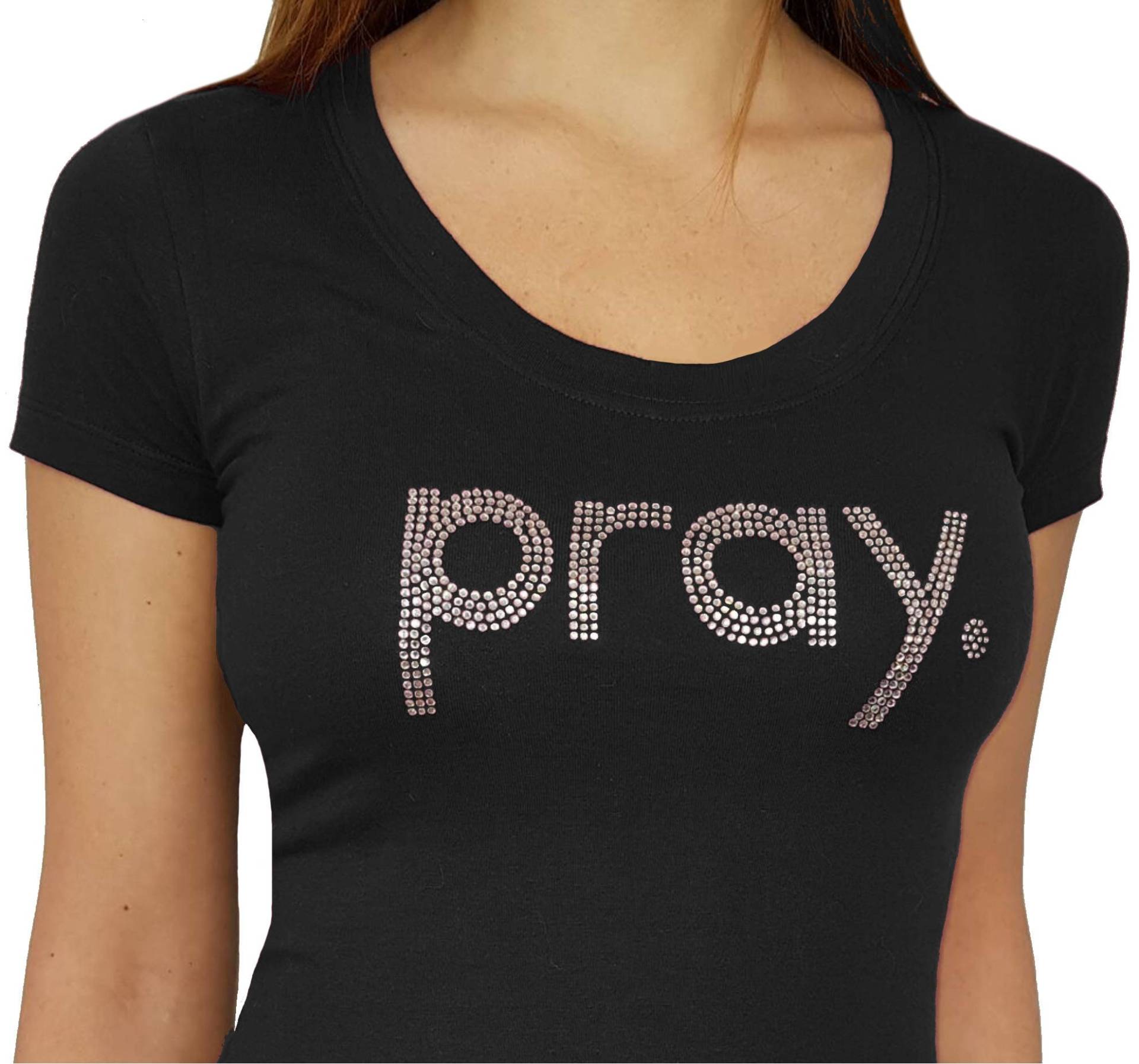 Beten. Christian Rhinestone-T-Shirt Beten. Christian Rhinestone-T-Shirt von Gembellishes