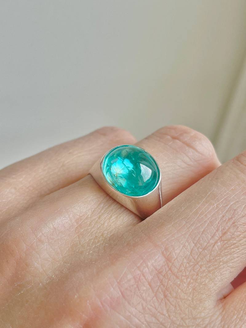 Benutzerdefinierte Natürlicher Paraiba Apatit Ring von GemcollectorBoutique