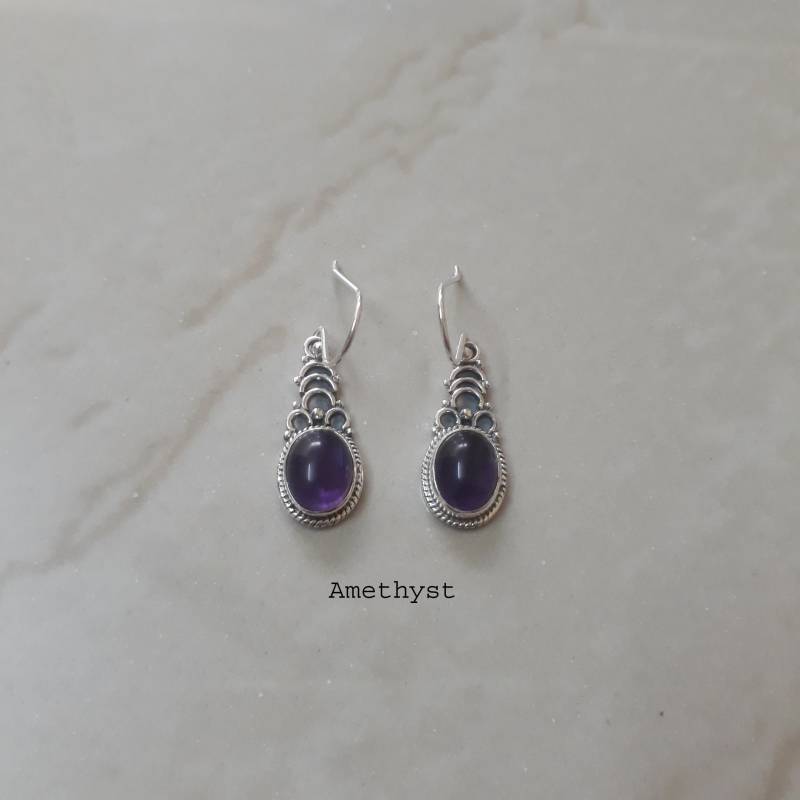 Natürliche Edelstein Ohrring, 925 Sterling Silber Baumeln Handgemachte Ohrring Zierliche Statement Hippie Hübschen Hoop Boho Natürliche Edelstein Ohrring, 925 Sterling Silber Baumeln Handgemachte Ohrring Zierliche Statement Hippie Hübschen Hoop Boho von Gemfindingworld