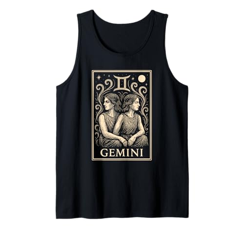 Herren Zwillinge Tarotkarte Horoskop Astrologie Sternzeichen Tank Top Herren Zwillinge Tarotkarte Horoskop Astrologie Sternzeichen Tank Top von Gemini Zodiac Astrology Sign