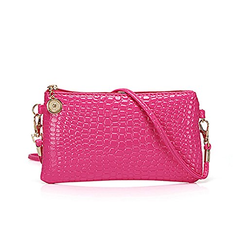 Gemini_mall® Modische Damen-Umhängetasche, Kuriertasche, Mini-Umhängetasche, PU-Leder, Umhängetasche, Pink - rose - Größe: Small von Gemini_mall