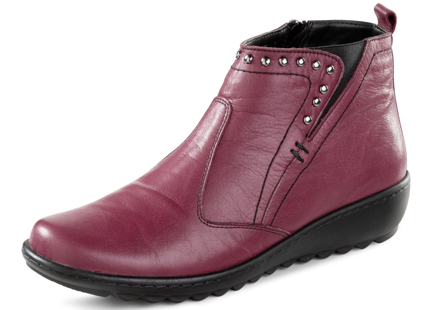 Gemini, bequeme Damen-Boots, Weite G, mit herausnehmbarem Fußbett, Bordeaux, Größe 40 von Gemini