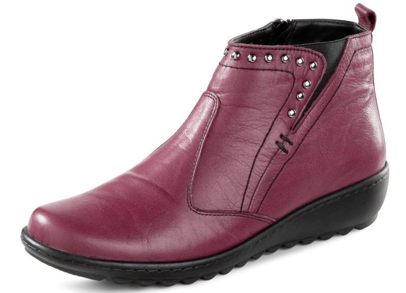 Gemini, bequeme Damen-Boots, Weite G, mit herausnehmbarem Fußbett, Bordeaux, Größe 40 von Gemini