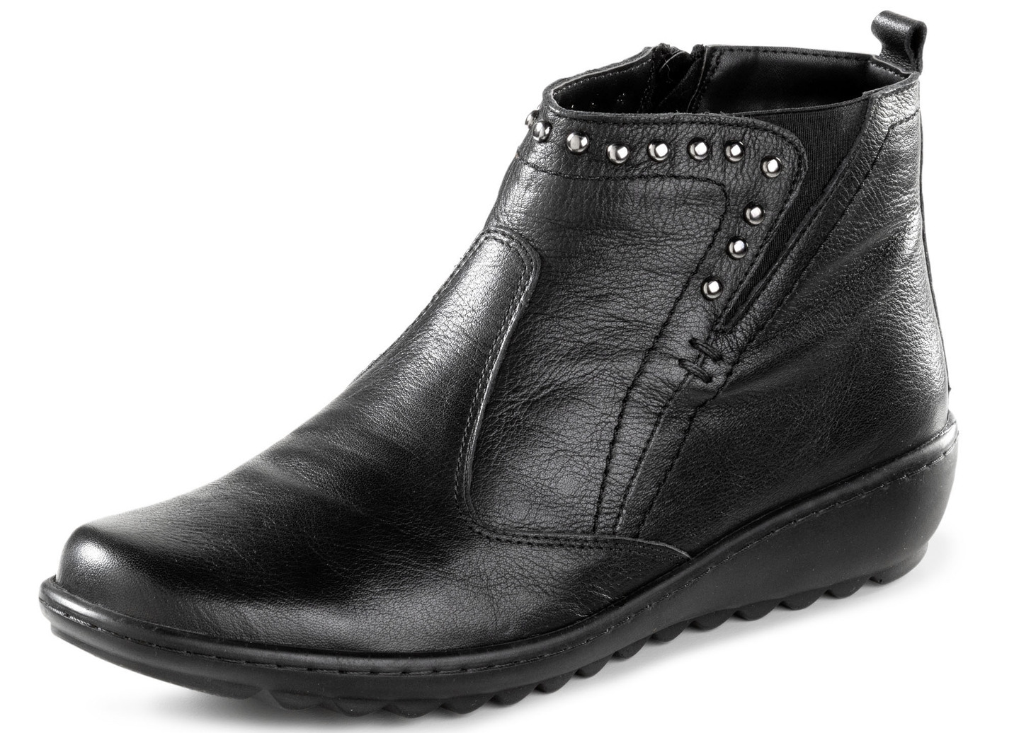 Gemini, bequeme Damen-Boots, Weite G, mit herausnehmbarem Fußbett, Schwarz, Größe 39 von Gemini