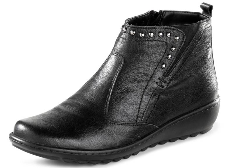 Gemini, bequeme Damen-Boots, Weite G, mit herausnehmbarem Fußbett, Schwarz, Größe 39 von Gemini