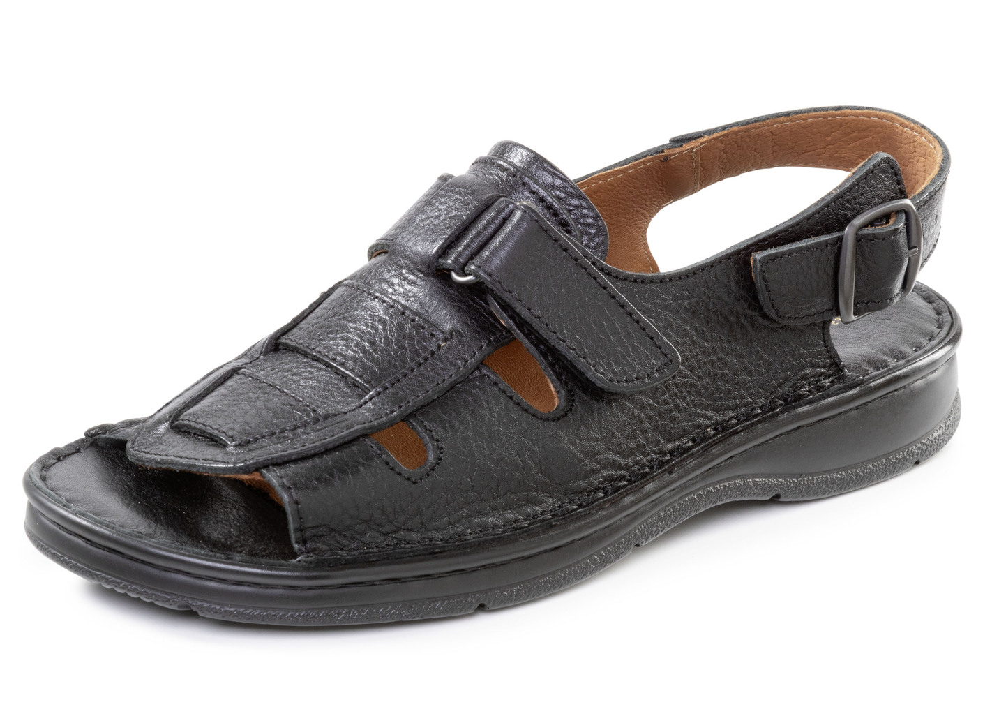 Gemini, klassische Herren-Sandalen, mit Klettverschluss, Schwarz, Größe 43 Gemini, klassische Herren-Sandalen, mit Klettverschluss, Schwarz, Größe 43 von Gemini
