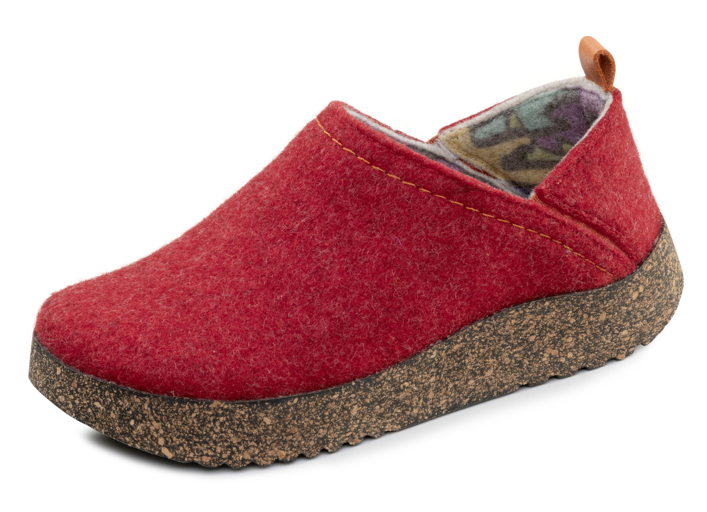 Gemini, komfortable Damen-Hausschuhe, Weite G, mit herausnehmbarem Fußbett, Rot, Größe 40 von Gemini