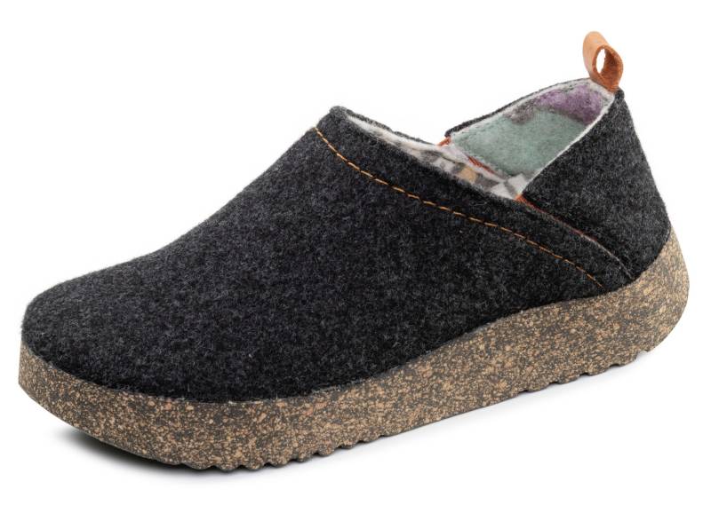 Gemini, komfortable Damen-Hausschuhe, Weite G, mit herausnehmbarem Fußbett, Schwarz, Größe 42 von Gemini