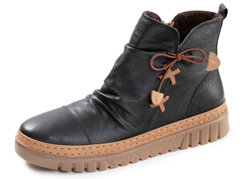 Gemini, modische Damen-Boots, Weite G, Winterschuhe,  mit herausnehmbarem Fußbett, Schwarz, Größe 38 von Gemini