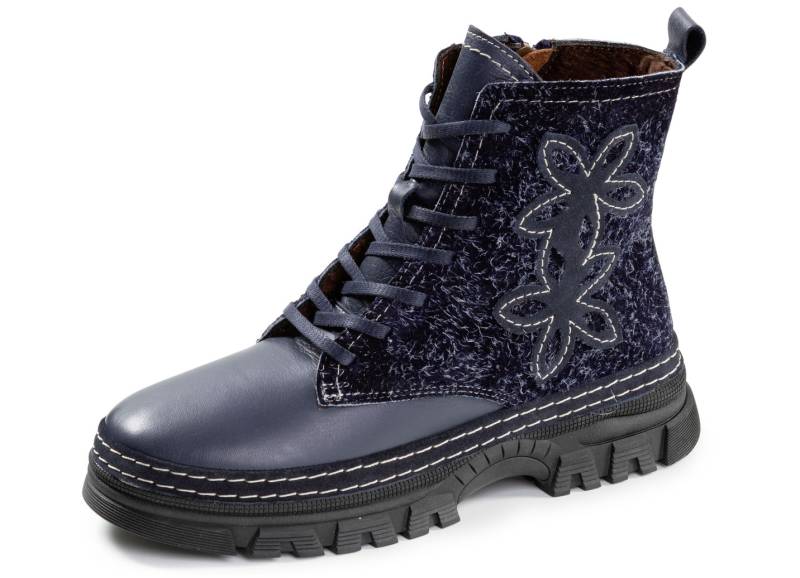 Gemini, modische Damen-Stiefeletten, Winterschuhe, Weite G, mit herausnehmbarem Fußbett, Marine, Größe 38 von Gemini