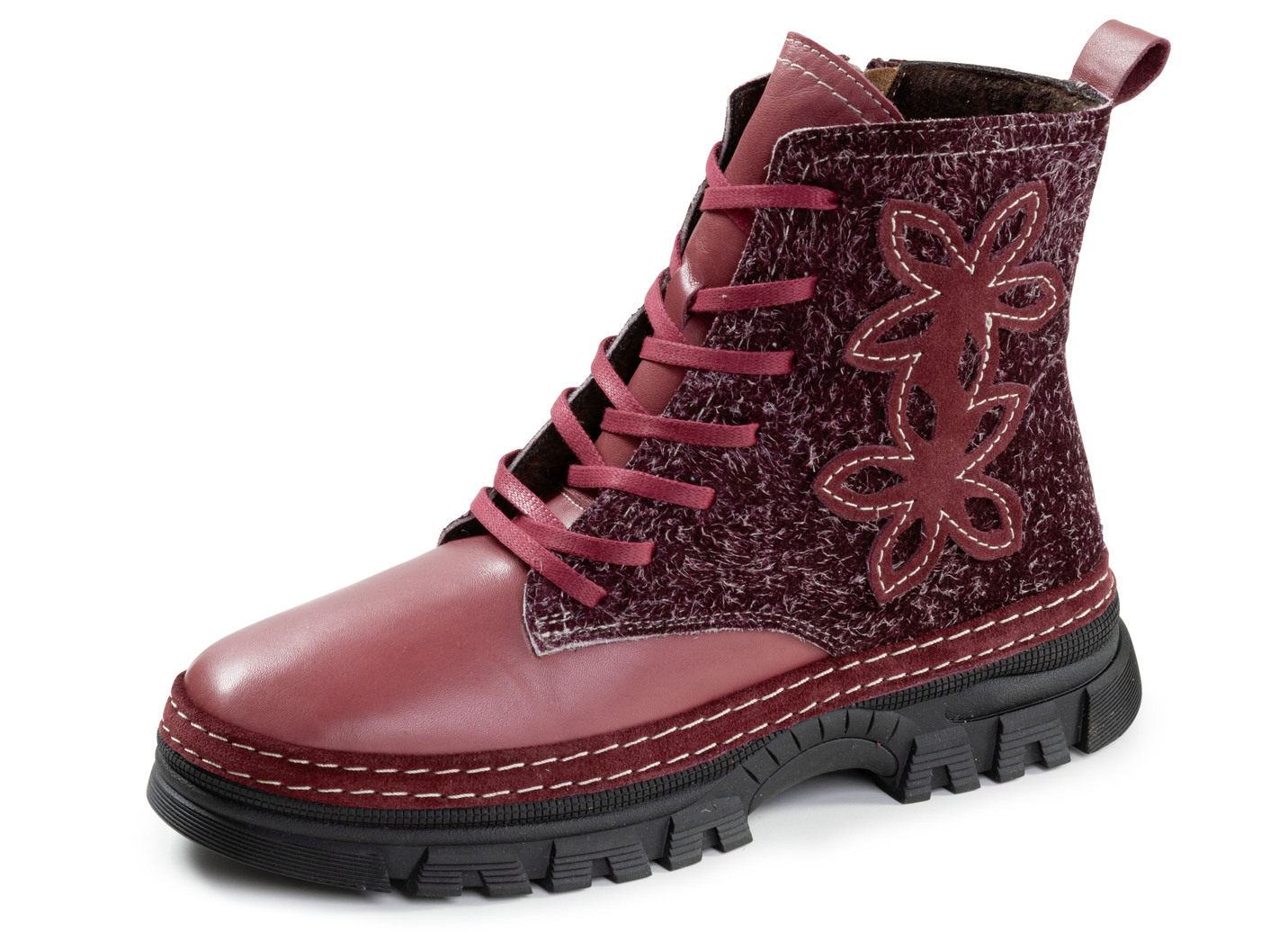 Gemini, modische Damen-Stiefeletten, Winterschuhe, Weite G, mit herausnehmbarem Fußbett, Rot, Größe 41 von Gemini