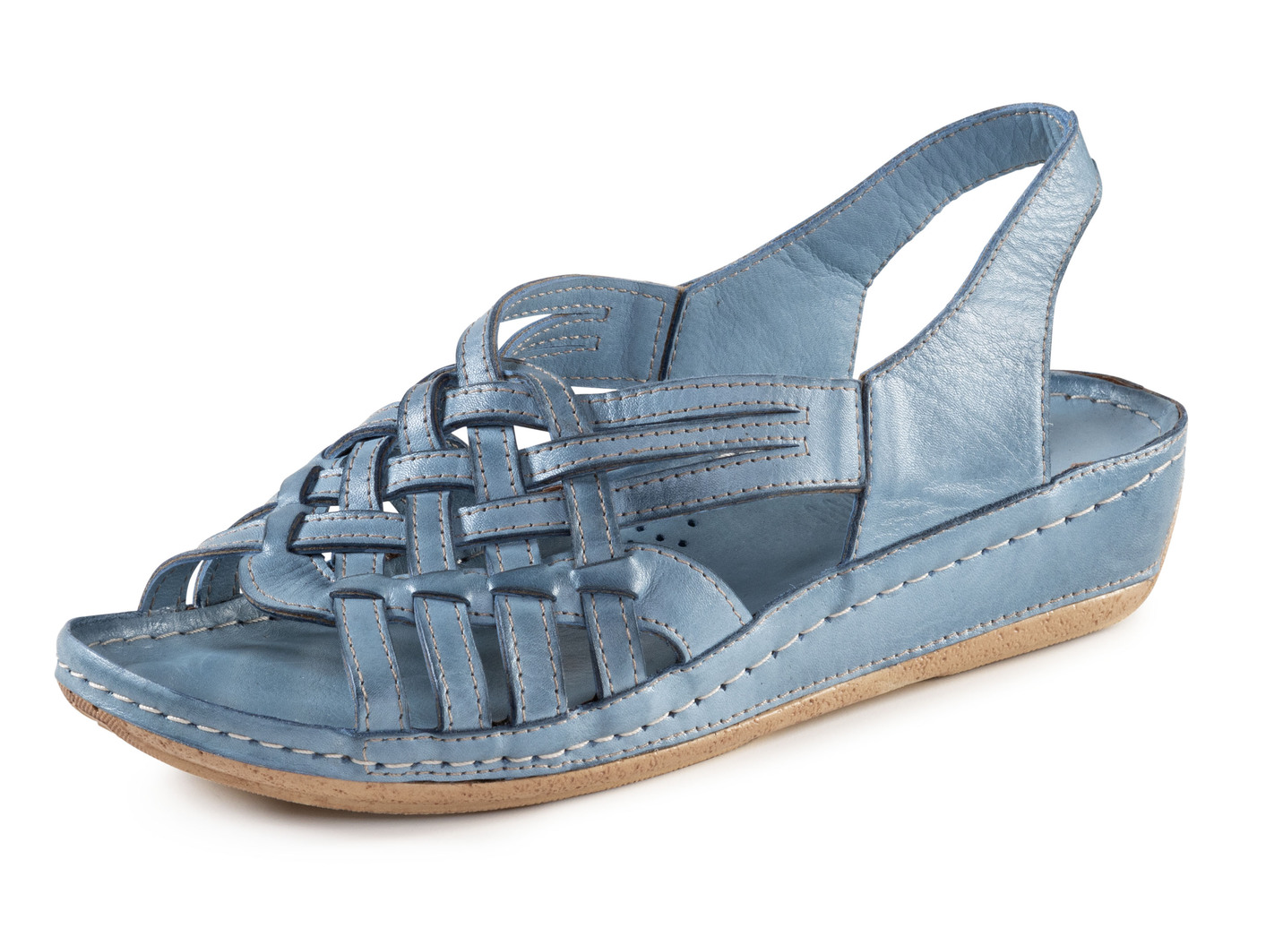 Gemini, schicke Damen-Sandalen, Weite G, mit Gummizug, Jeans, Größe 36 von Gemini