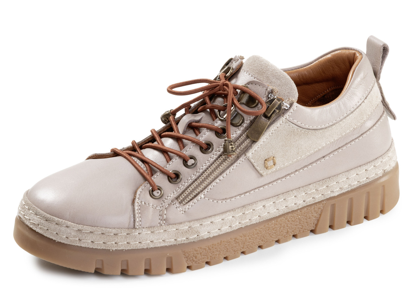 Gemini, schicke Damen-Schnürschuhe, Weite G, mit herausnehmbarem Fußbett, Kiesel, Größe 36 von Gemini