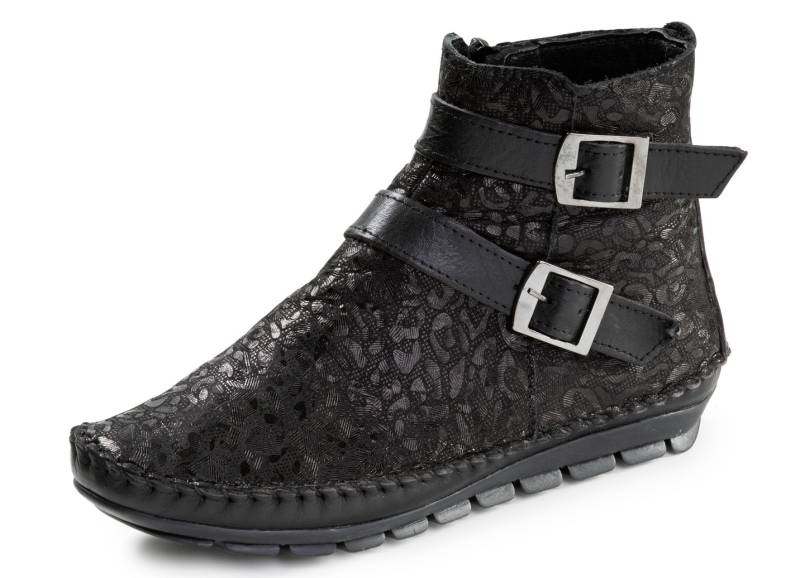 Gemini, trendige Damen-Boots, Weite G, mit herausnehmbarem Fußbett, Schwarz, Größe 38 von Gemini