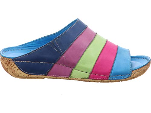 Gemini 032084-02 Damen Schuhe Pantoletten Clogs Leder, Größe:42 EU, Farbe:Mehrfarbig von Gemini