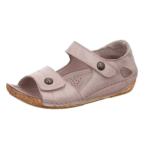 Gemini 032093-02 Schuhe Damen Sandalen Sandaletten Leder, Größe:40 EU, Farbe:Grau von Gemini