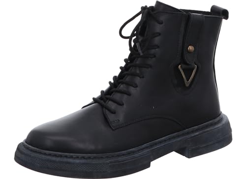 Gemini Damen Stiefelette Combat Schnürboot Leder 333085-02, Größe:41 EU, Farbe:Schwarz von Gemini