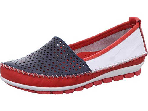 Gemini 382013-01 Damen Ballerinas Mokassins Leder, Größe:39 EU, Farbe:Mehrfarbig von Gemini