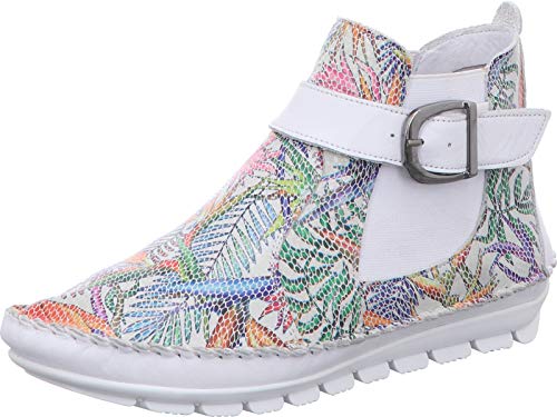 Gemini Chelsea Boot mit besonderst Flexibler Laufsohle Multicolor, Größe:41 EU, Farbe:Weiß von Gemini